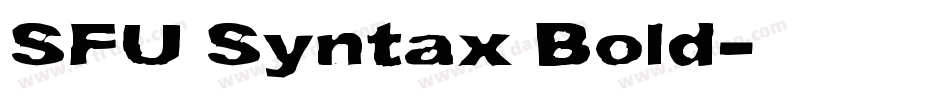 SFU Syntax Bold字体转换